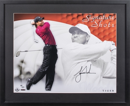 2005 Upper Deck Tiger Woods Signature Shots 16"x20" Signed & Framed Photograph - Limited Edition #68/100 (UDA)